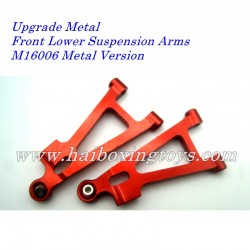 Haiboxing 16889 16889A Upgrade Parts Metal Front Lower Suspension Arms (M16006 Metal Version)-Red