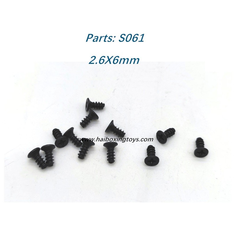 HBX 901/901A Parts Screw KBHO 2.6X6mm S061, HBX Firebolt Parts