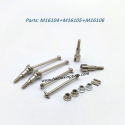 HBX 16889A PRO Parts Metal Drive Shaft Set Kit M16105+M16106+M16107