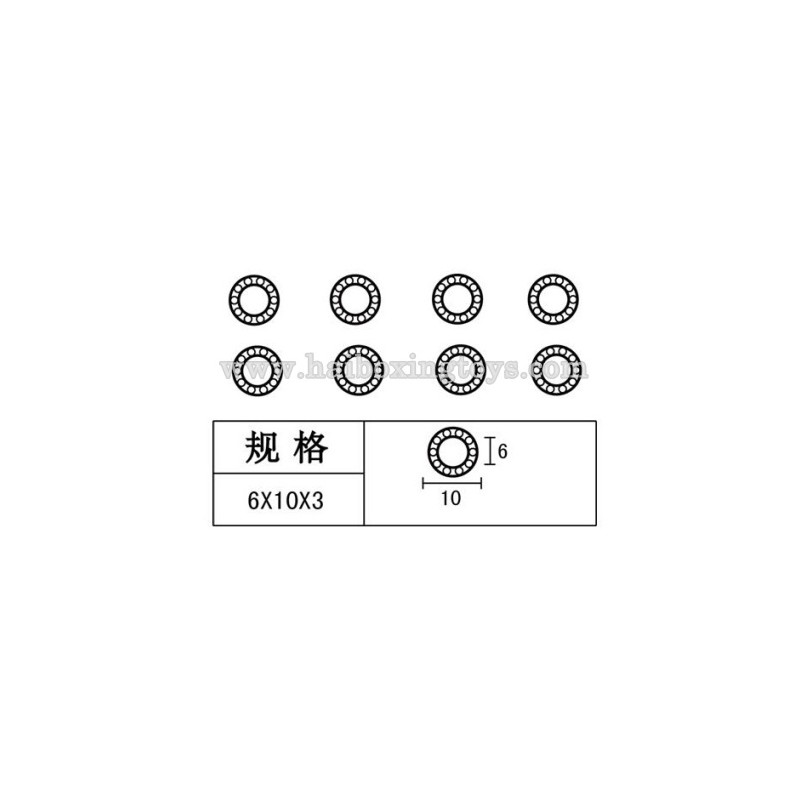Feiyue FY15 Truck Parts 6×10×3 Ball Bearing