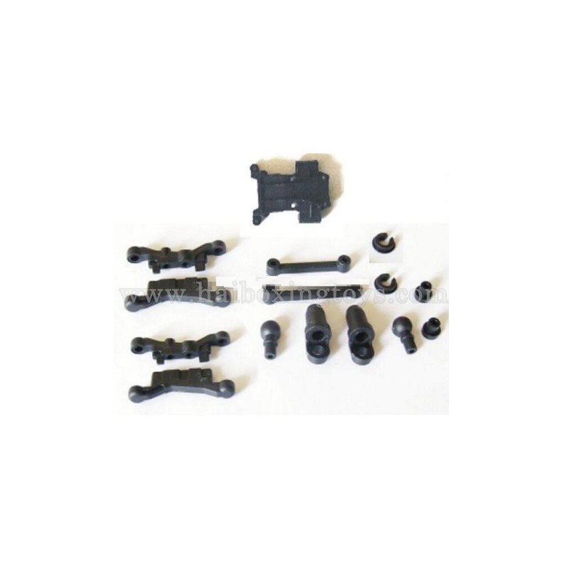 HBX 2078B Parts Suspension Arms+Shock Absorber Plastic Parts + Front Gear Box Mount 24022