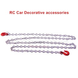 Remote Control Car Decorative Accessories Tow Hook With Metal Chain-Silver