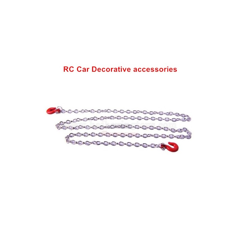 Remote Control Car Decorative Accessories Tow Hook With Metal Chain-Silver