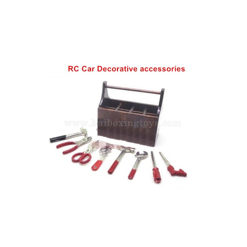 Remote Control Car Decorative Accessories Simulation Wooden Toolbox Set-Vervion 2