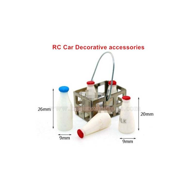 RC Car Decorative Parts Simulated Milk With Basket