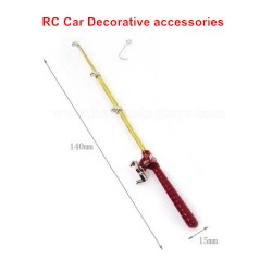 RC Car Decorative Parts Simulated Metal Fishing Rod