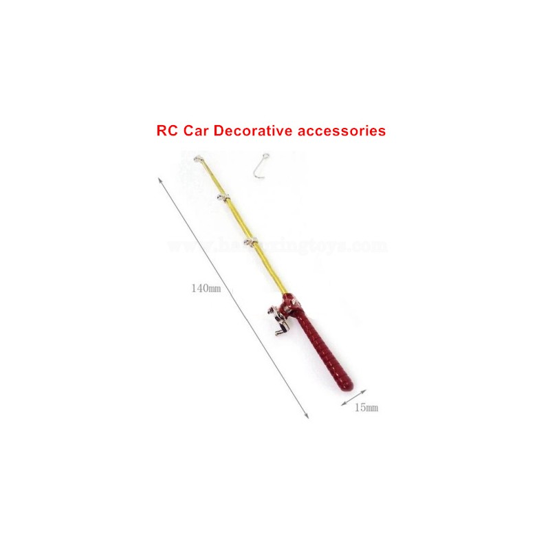 RC Car Decorative Parts Simulated Metal Fishing Rod