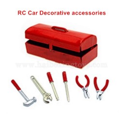 RC Car Decorative Parts Simulation Metal Tool Set-Red