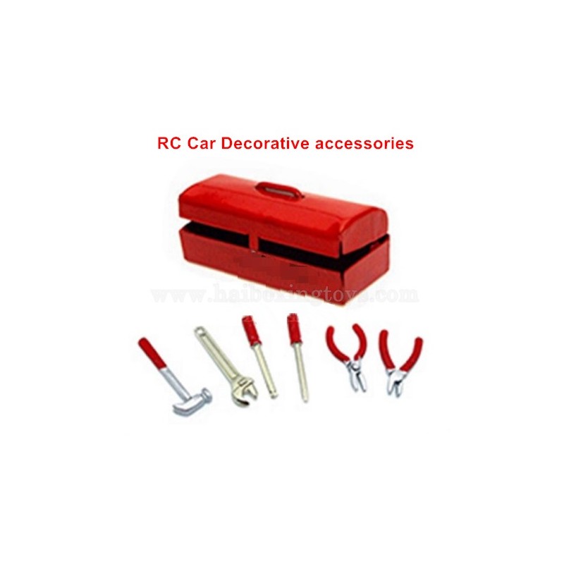 RC Car Decorative Parts Simulation Metal Tool Set-Red