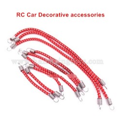 Remote Control Car Decorative Parts Simulation Luggage Rack Tie Rope, Spring Rope-Red