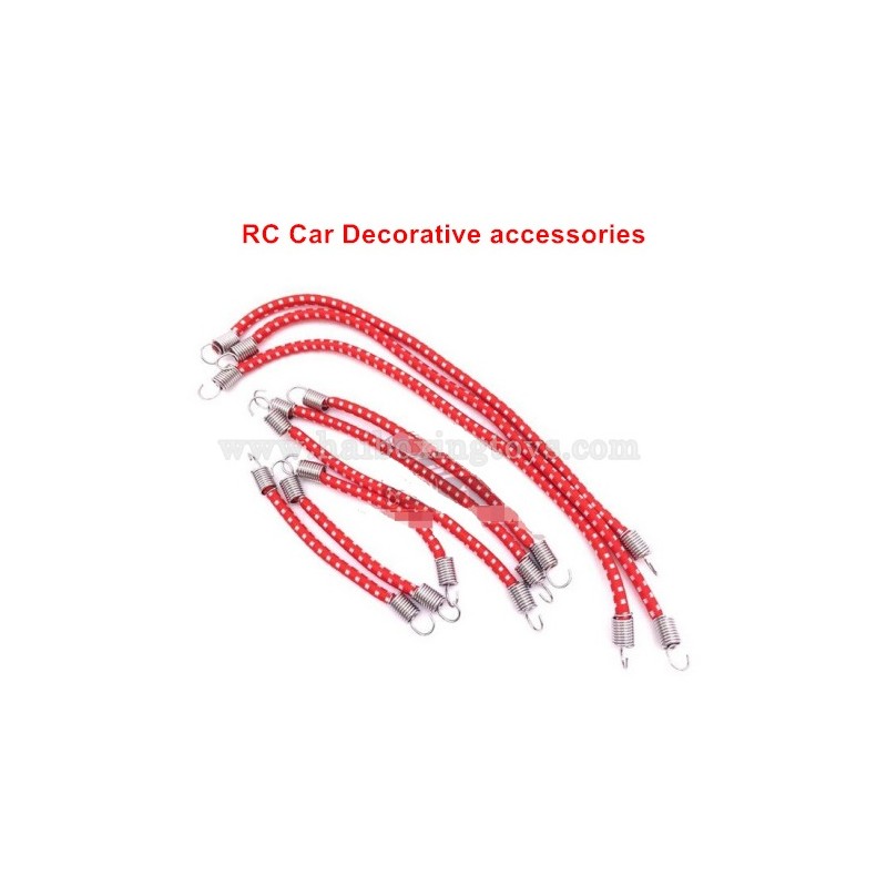 Remote Control Car Decorative Parts Simulation Luggage Rack Tie Rope, Spring Rope-Red