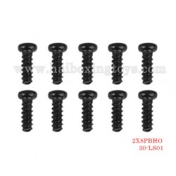 XinleHong 1/18 car parts Round Headed Screw 2X8PBHO 30-LS01