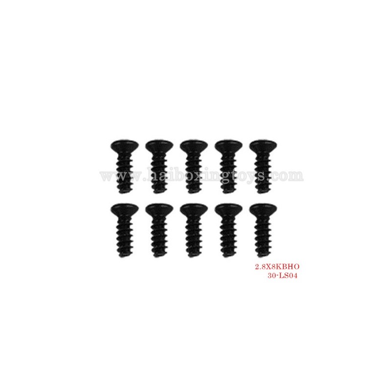 XinleHong 1/18 car parts Countersunk Head Screw 2.8X8KBHO 30-LS04