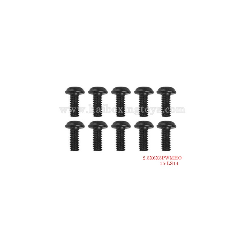 XinleHong 1/18 car parts Round Headed Screw 2.5X6X5PWMHO 15-LS14