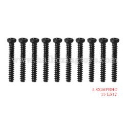 XinleHong 1/18 car parts Round Headed Screw 2.8X20PBHO 15-LS12