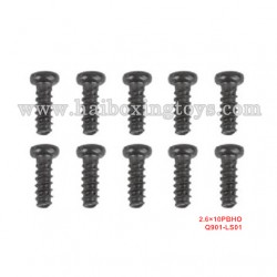 XinleHong 1/18 car parts Round Headed Screw 2.6×10PBHO Q901-LS01