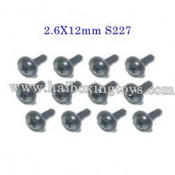 HBX 901/901A Parts Flange Head Self Tapping Screws PWTHO 2.6X12mm S227