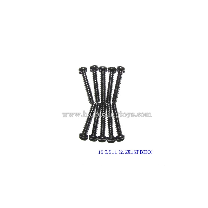 XinleHong Toys X9115/X9116/X9120 Parts Round Headed Screw 15-LS11 (2.6X15PBHO)