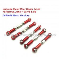 HBX 16889 Upgrade Parts-Metal Rear Upper Links+Steering Links+Servo Link-Red