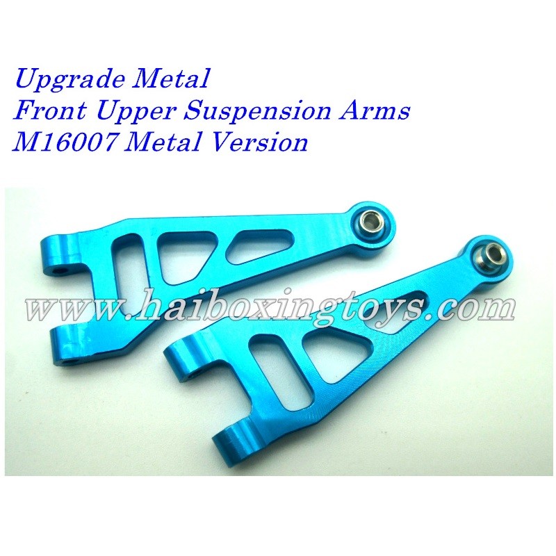 Haiboxing 16889 16889A Upgrade Metal Front Upper Suspension Arms M16007 Metal Version-Blue
