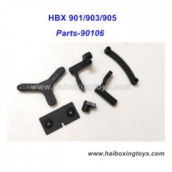 HBX 901 901A Parts-Steering Post, Steering Ackerman Plate+Servo Mount 90106