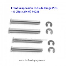 HBX 16886 Parts Front Suspension Outside Hinge Pins+ E-Clips (2MM) F4036
