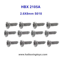 HBX 2105A Parts Pan Head Self Tapping Screws PBHO2.6X8mm S018