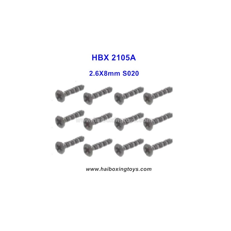 HBX 2105A Parts Countersunk Self Tapping Screws KBHO2.6X8mm S020