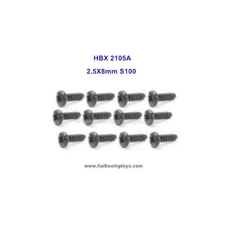 HBX 2105A Parts Pan Head Screws S100