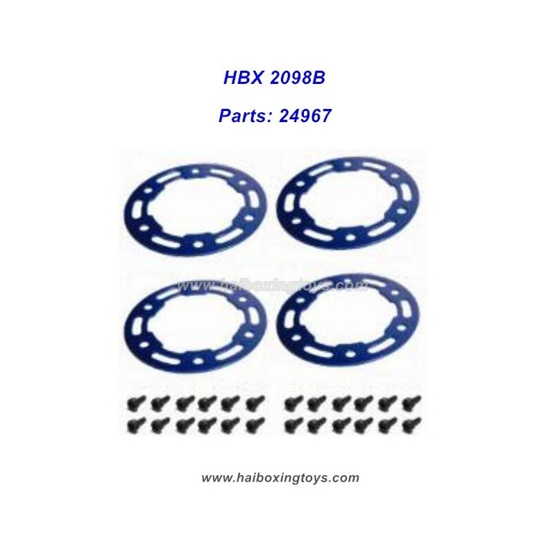 HBX 2098B Devastator Parts  24967 Aluminum Wheel Frames+Mount Screws