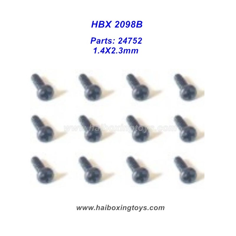 Haiboxing HBX 2098B Parts 24752 Screw 1.4X2.3mm