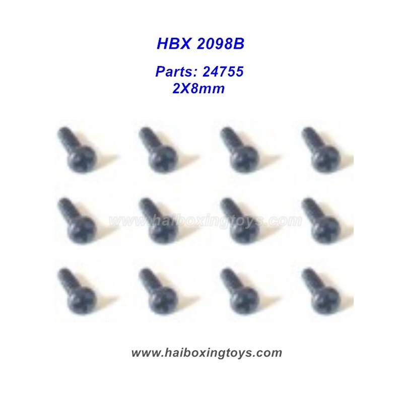 Haiboxing HBX 2098B Parts 24755 Screw 2X8mm Haiboxing HBX 2098B Parts 24755 Screw 2X8mm