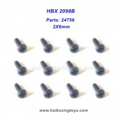 Haiboxing RC Car Parts 24756 Screw 2X6mm For 2098B RC Rock Crawler