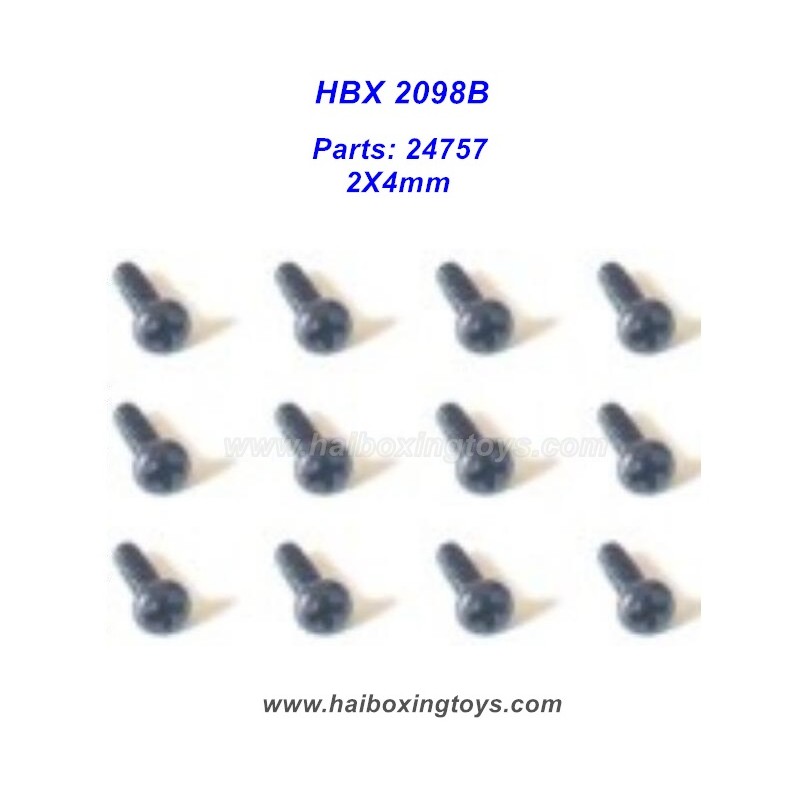 Haiboxing RC Car Parts 24757 Washer Head Screw 2X4mm For 2098B RC Rock Crawler