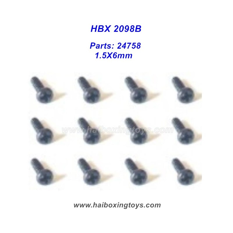 HBX 2098B Parts 24758 Screw 1.5X6mm